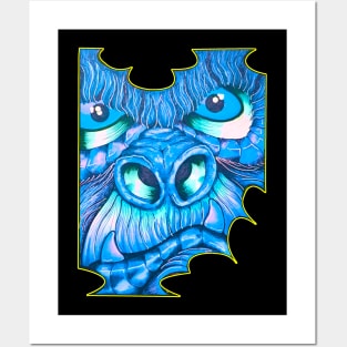 Blue Gorilla Face Posters and Art